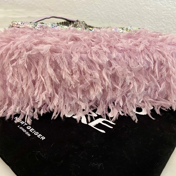 Kurt Geiger Sequined Shoulder Bag/Crossbody Pink Multicolor Evening Date Night - Picture 5 of 9